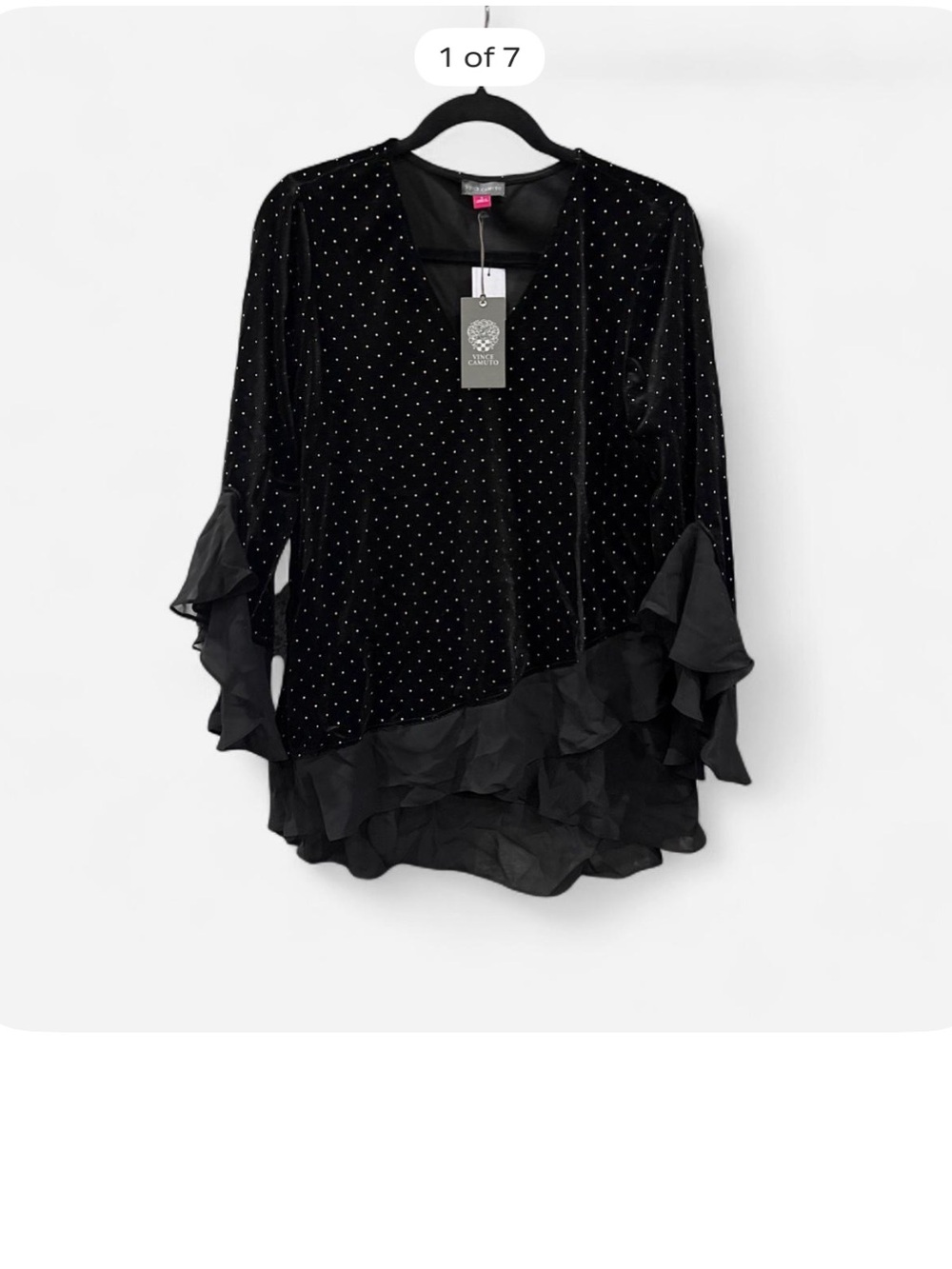 Vince Camuto top size S whimsigoth fairy bohemian dark romantic vamp glam NWT